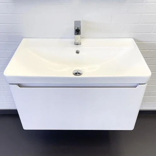 Тумба с раковиной Comforty Арзамас 80 00-00017884 подвесная Белая матовая