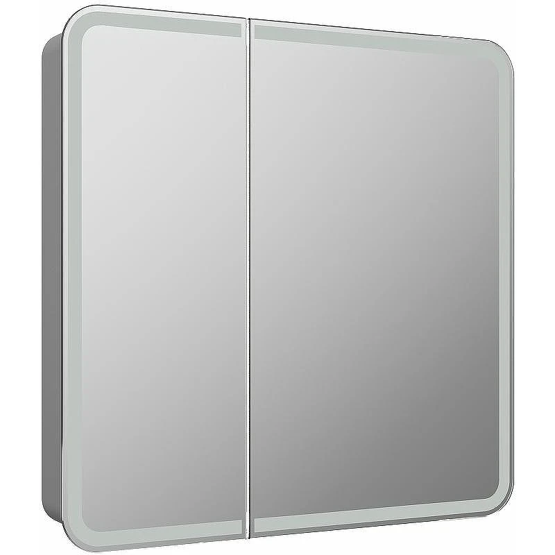 Зеркальный шкаф Reflexion Circle 800х800 RF2110SR с подсветкой Белый матовый