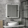 Зеркальный шкаф Reflexion Circle 800х800 RF2110SR с подсветкой Белый матовый