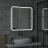 Зеркальный шкаф Reflexion Circle 800х800 RF2110SR с подсветкой Белый матовый