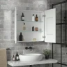Зеркальный шкаф Reflexion Circle 800х800 RF2110SR с подсветкой Белый матовый