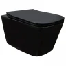 Унитаз Azario Cascad-Black AZ-2303A-MB подвесной цвет Черный матовый с сиденьем Микролифт