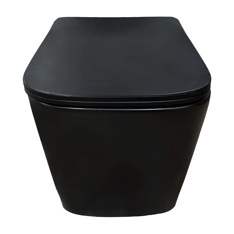 Унитаз Azario Cascad-Black AZ-2303A-MB подвесной цвет Черный матовый с сиденьем Микролифт