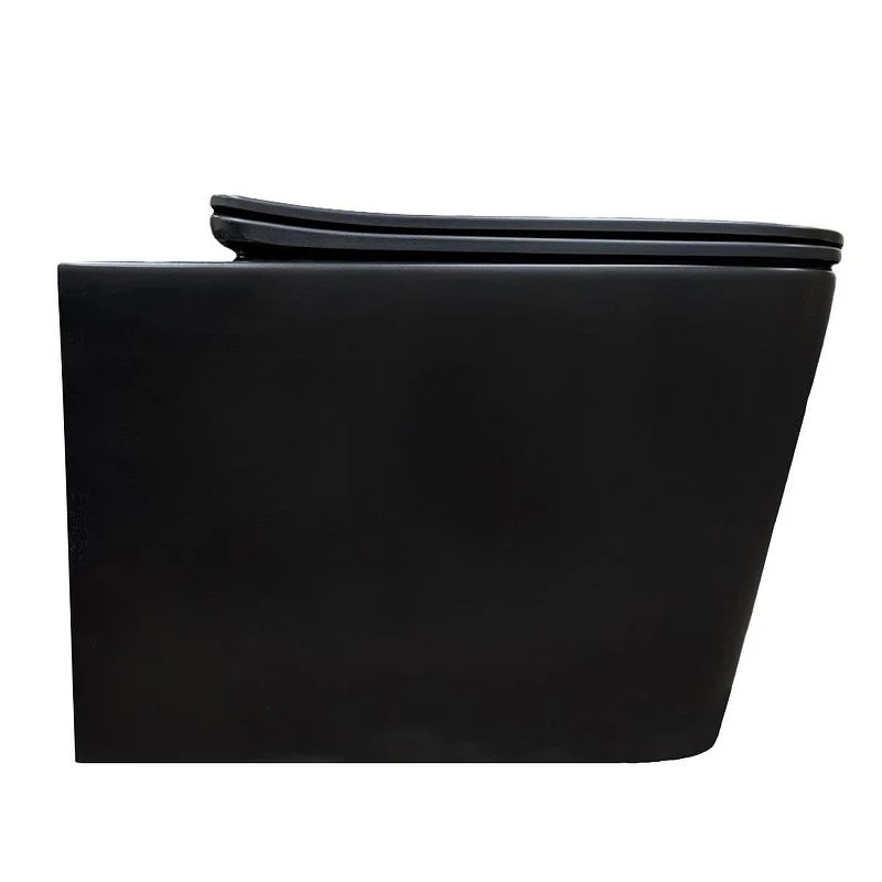 Унитаз Azario Cascad-Black AZ-2303A-MB подвесной цвет Черный матовый с сиденьем Микролифт