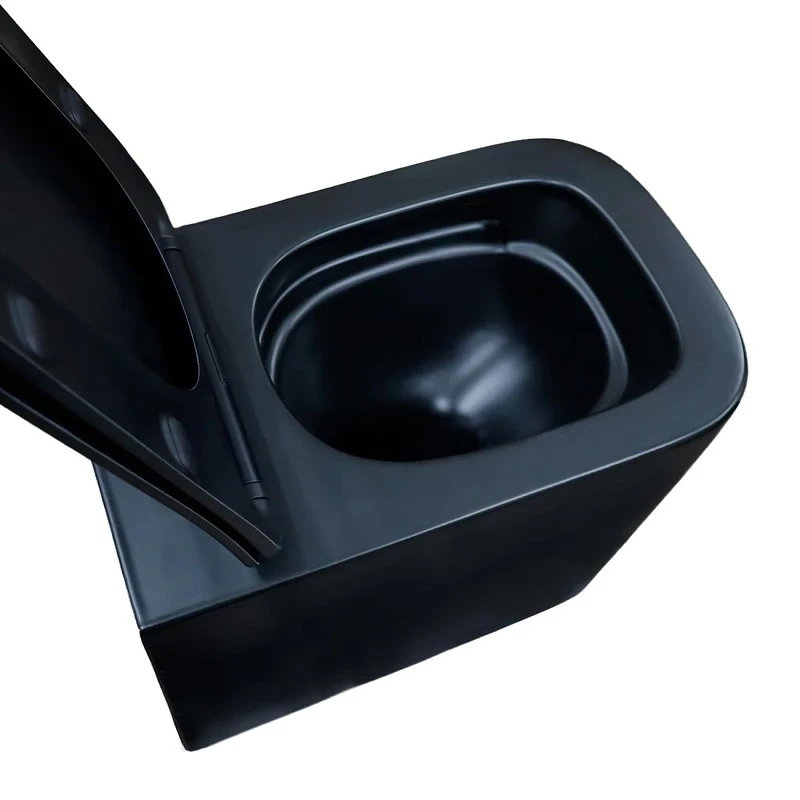 Унитаз Azario Cascad-Black AZ-2303A-MB подвесной цвет Черный матовый с сиденьем Микролифт