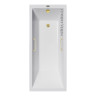 Чугунная ванна Vinsent Veron Square 140x70 VSQ1407045H/VH0012MGD цвет Белый с квадратными ручками матовое золото