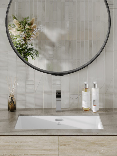 Раковина Orange 60 B02-600W Белая глянцевая фарфор встраиваемый