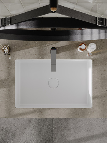 Раковина Orange 60 B02-600W Белая глянцевая фарфор встраиваемый