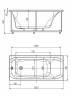 Акриловая ванна Aquatek Альфа 150x70 ALF150-0000031 без гидромассажа с фронтальной панелью с каркасом (разборный) со слив-переливом (слева)