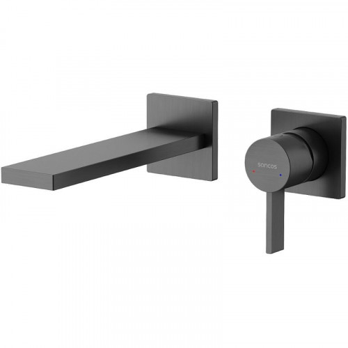 Смеситель для раковины Sancos Linn SC9021GG Вороненая сталь