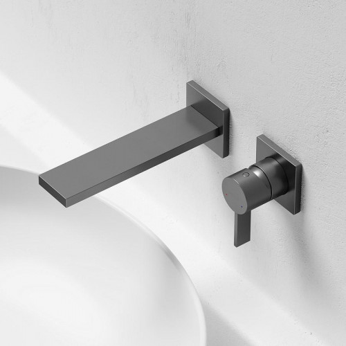 Смеситель для раковины Sancos Linn SC9021GG Вороненая сталь