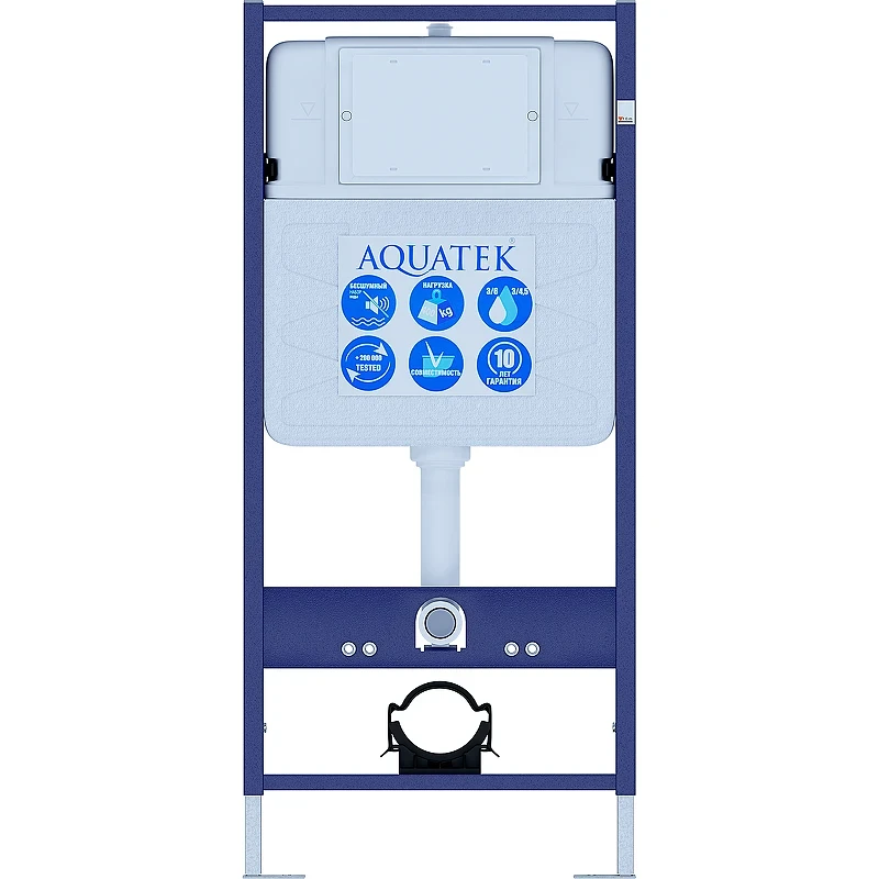 Комплект унитаза с инсталляцией Aquatek Set Aquatek Мия с сиденьем Микролифт фарфор подвесной