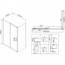Душевой уголок Vincea City 120х90 VSR-5CT9012CL профиль Хром стекло прозрачное