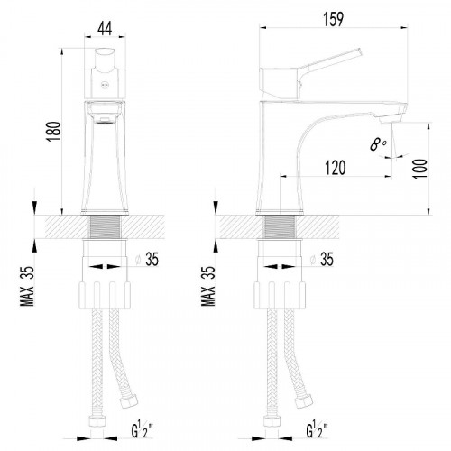 Смеситель для раковины AWP Shira S0506C цвет Хром
