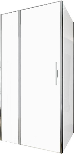 Душевой уголок Allen Brau Priority 100x80 3.31004.00+3.31013.00 цвет профиля Хром стекло прозрачное