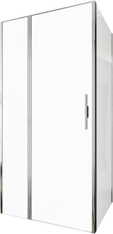 Душевой уголок Allen Brau Priority 100x80 3.31004.00+3.31013.00 цвет профиля Хром стекло прозрачное