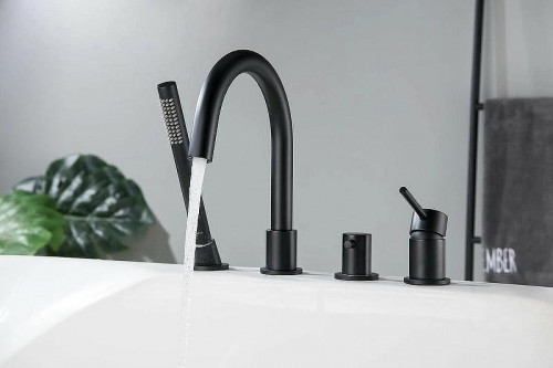 Смеситель на борт ванны Aquatek Европа AQ1348MB Черный матовый