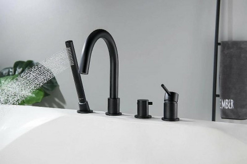 Смеситель на борт ванны Aquatek Европа AQ1348MB Черный матовый