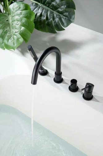 Смеситель на борт ванны Aquatek Европа AQ1348MB Черный матовый