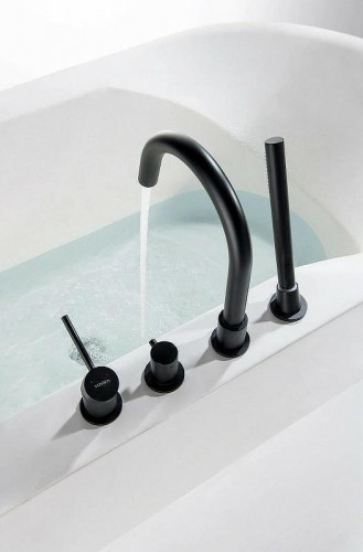 Смеситель на борт ванны Aquatek Европа AQ1348MB Черный матовый