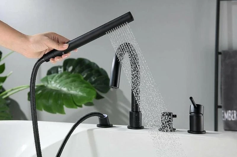 Смеситель на борт ванны Aquatek Европа AQ1348MB Черный матовый