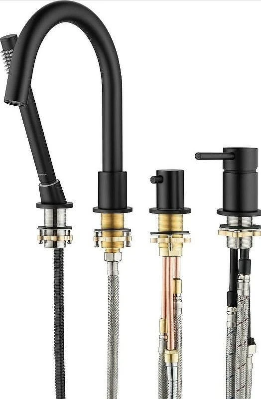 Смеситель на борт ванны Aquatek Европа AQ1348MB Черный матовый