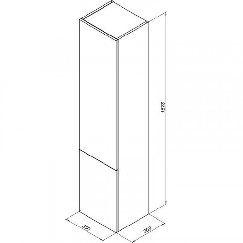 Шкаф пенал Aquanet Алвита 35 L 255868 подвесной Белый МДФ / ЛДСП