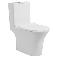 Унитаз компакт CeramaLux 1217-P с бачком и сиденьем Микролифт фаянс напольный