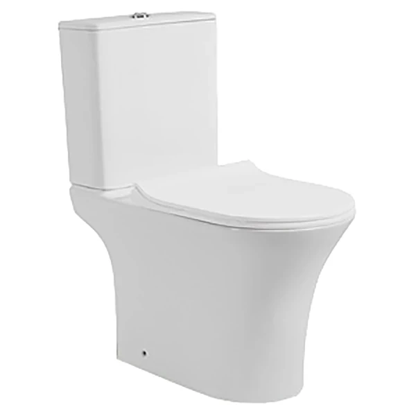 Унитаз компакт CeramaLux 1217-P с бачком и сиденьем Микролифт фаянс напольный