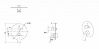 Смеситель для душа Bravat Rhein PB8429564CP-2-ENG Хром
