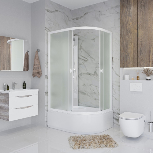 Душевая кабина Niagara Promo 100x80 L P100/80/40L/MT/BK без гидромассажа