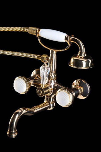 Смеситель для ванны Boheme Satine 293-ST Золото латунь на стену