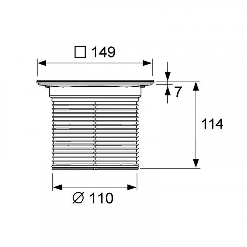 Решетка для душевого трапа Tece Drainpoint S 150х150 3660004 цвет Хром матовый