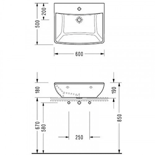Раковина Serel 60 2045 Белая