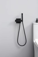 Гигиенический душ со смесителем Raglo R24.56.06 с термостатом Черный матовый латунь встраиваемый