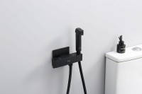 Гигиенический душ со смесителем Raglo R24.56.06 с термостатом Черный матовый латунь встраиваемый