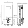 Инсталляция WasserKRAFT Glan 66TLT.010.ME.BL.MG04 для унитаза Черное стекло с клавишей смыва Золото матовое