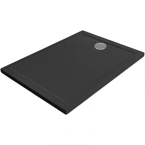 Душевой поддон из искусственного камня Veconi Pietra B 90x90 PT-B-9090-RU Черный