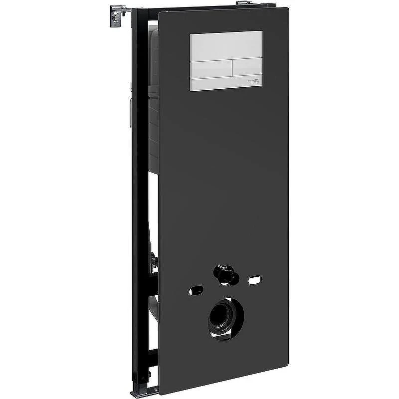 Инсталляция WasserKRAFT Abens 20TLT.010.ME.BL.WM04 для унитаза Черное стекло с Белой матовой клавишей смыва