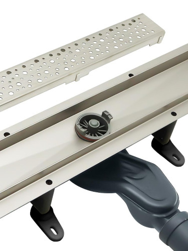 Душевой лоток Cezares Движение (Slider) SLIDER-LD-70-Cr с решеткой цвет Хром