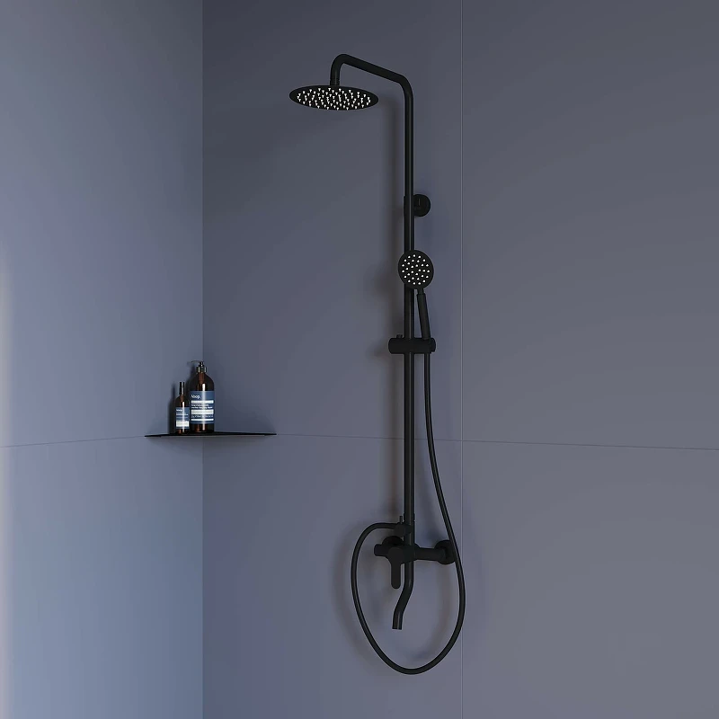 Душевая система RGW Shower Panels SP-24B 59140124-04 Черная латунь на стену