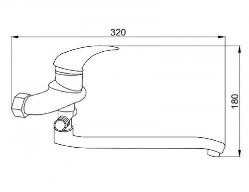 Смеситель для ванны Сантаком StOmega 3307Н универсальный Хром