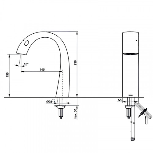 Смеситель для раковины Toto Neorest TLP01701R Хром