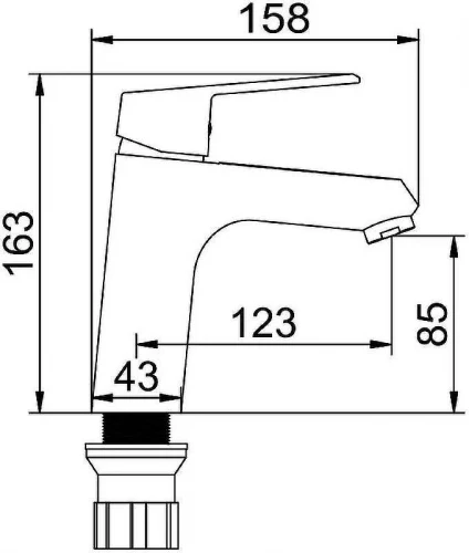 Смеситель для раковины Accoona H69 A9669 Хром
