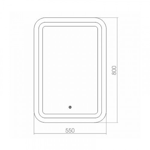 Зеркало Azario Мальта 55 ФР-00000941 с подсветкой с сенсорным выключателем стекло