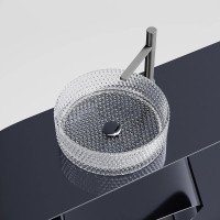 Раковина-чаша Ceramicanova Cristal 36 CN6062 Прозрачная стекло накладная