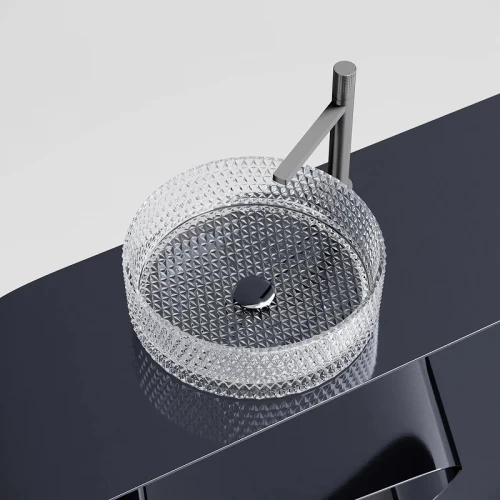 Раковина-чаша Ceramicanova Cristal 36 CN6062 Прозрачная стекло накладная