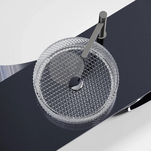 Раковина-чаша Ceramicanova Cristal 36 CN6062 Прозрачная стекло накладная