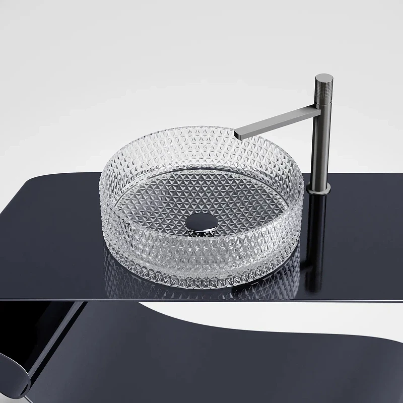 Раковина-чаша Ceramicanova Cristal 36 CN6062 Прозрачная стекло накладная
