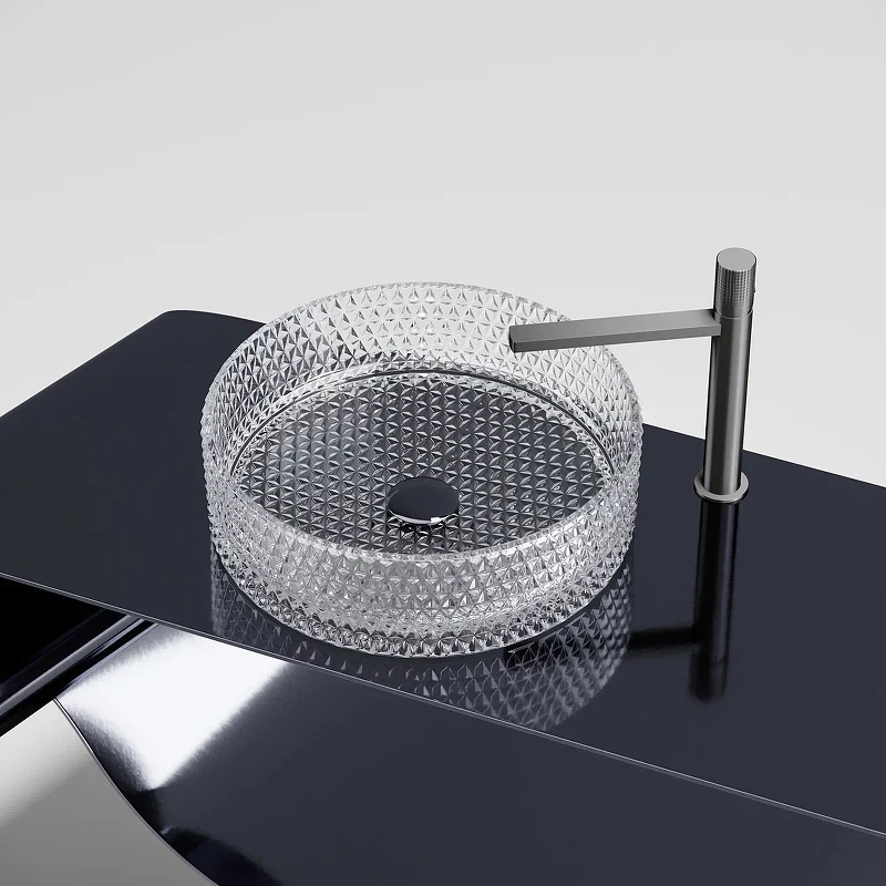 Раковина-чаша Ceramicanova Cristal 36 CN6062 Прозрачная стекло накладная